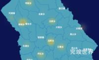 echarts临夏回族自治州东乡族自治县geoJson地图热力图演示实例